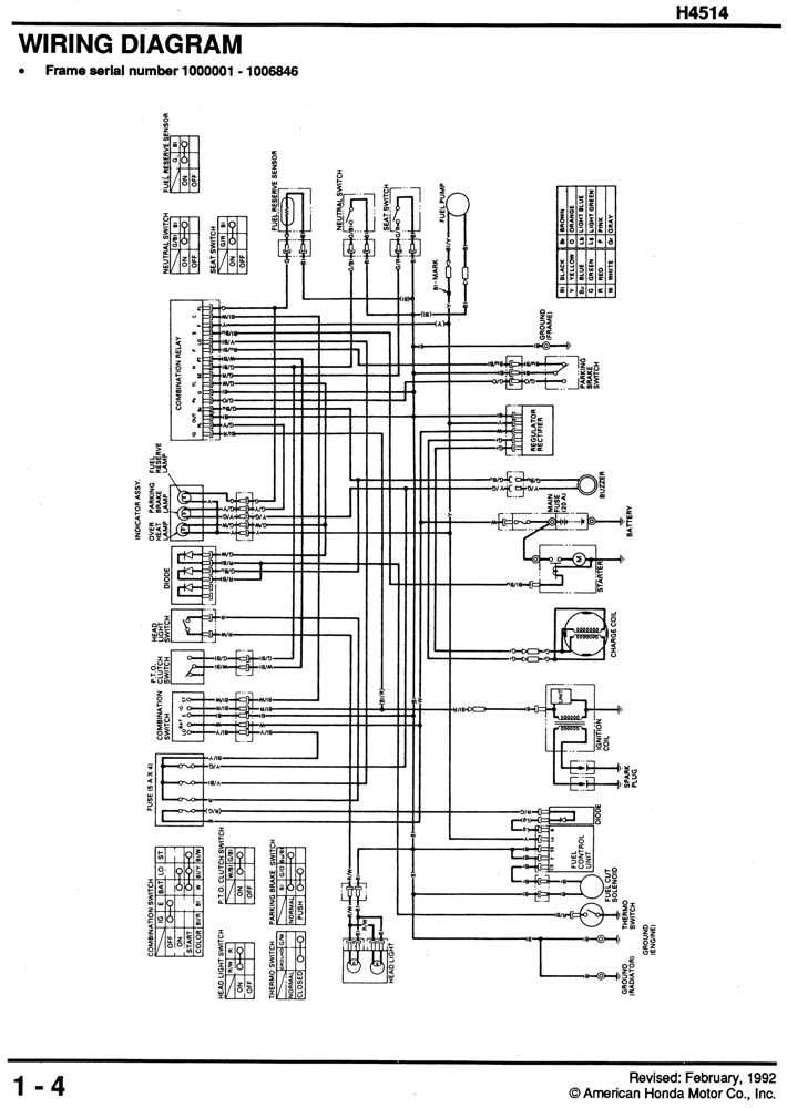 honda 4514 parts diagram