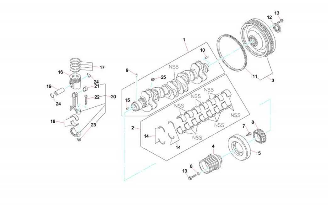 excavator parts diagram