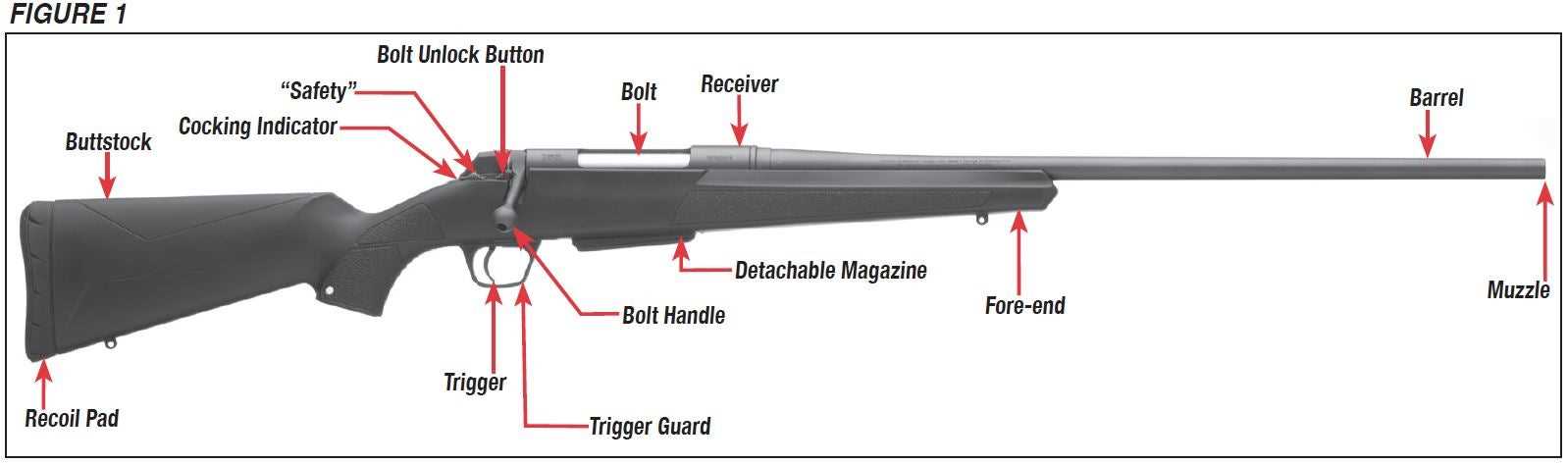 parts of a rifle diagram