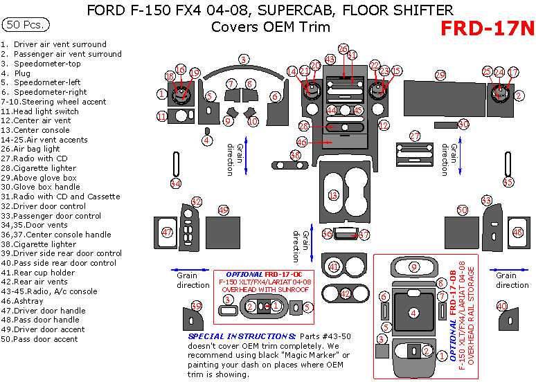 2003 ford f150 interior parts diagram