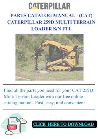 cat 259d skid steer parts diagram