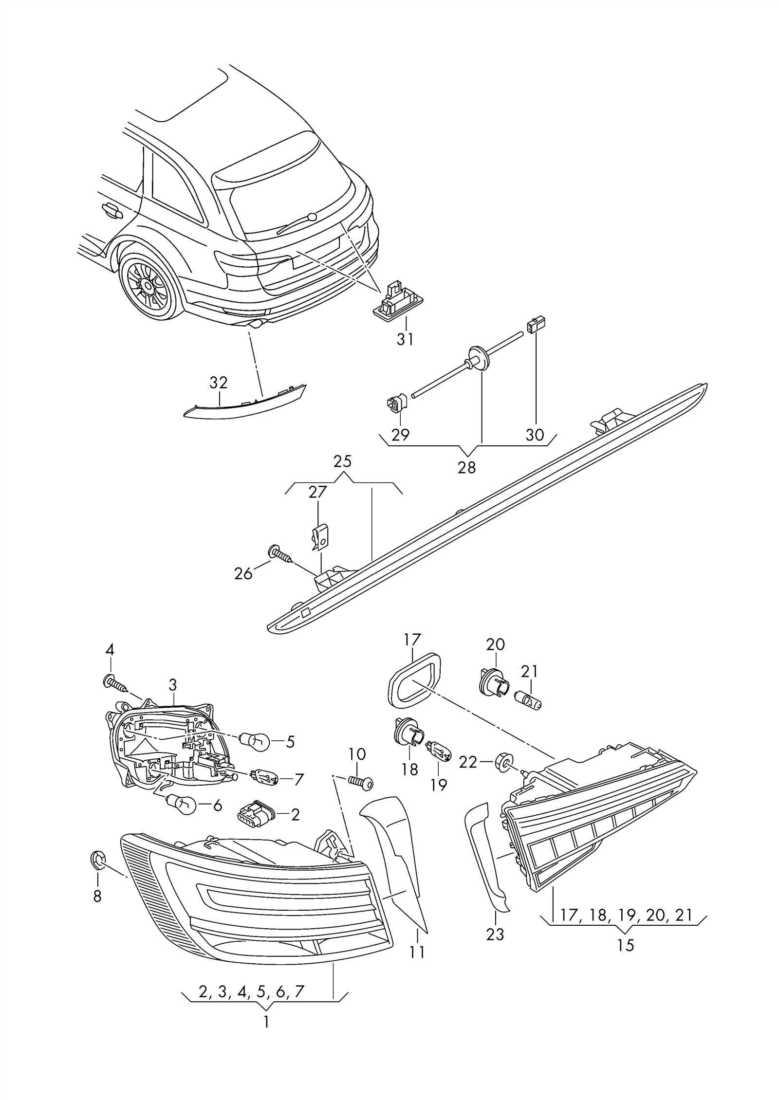 audi a4 body parts diagram