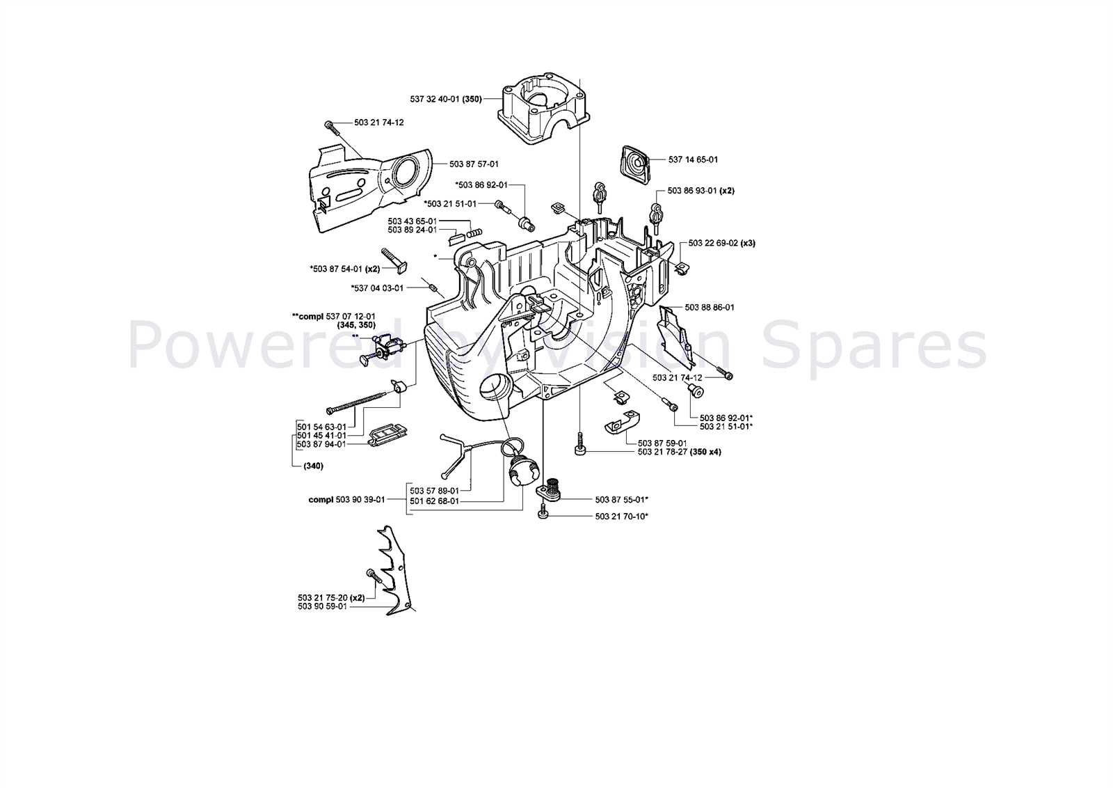 husqvarna 340 parts diagram