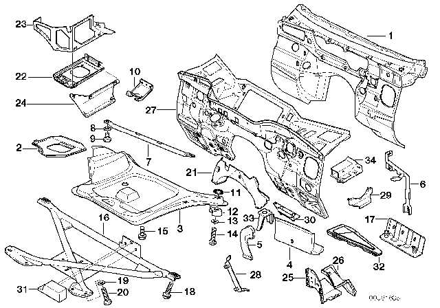 bmw e36 parts diagram