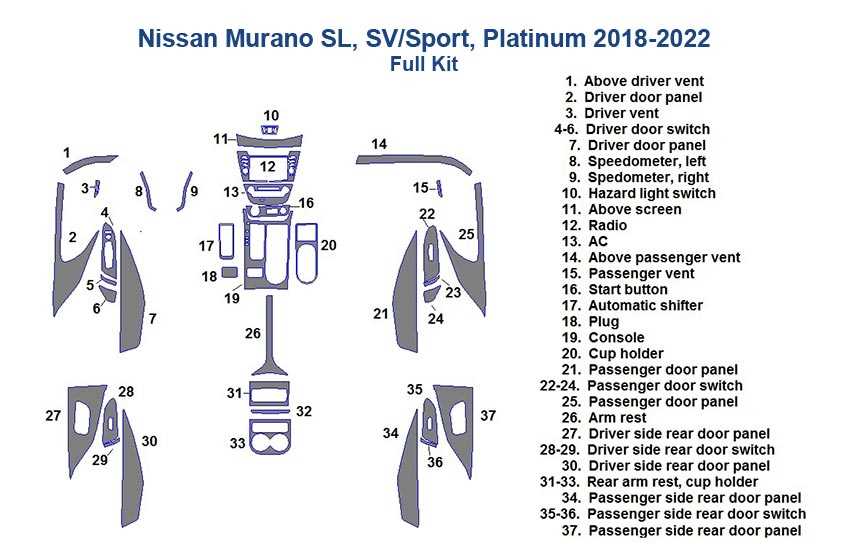 2011 nissan murano parts diagram