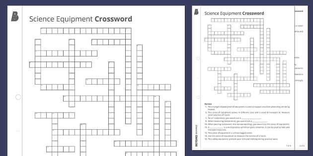 lab equipment part 1 diagram crossword answers