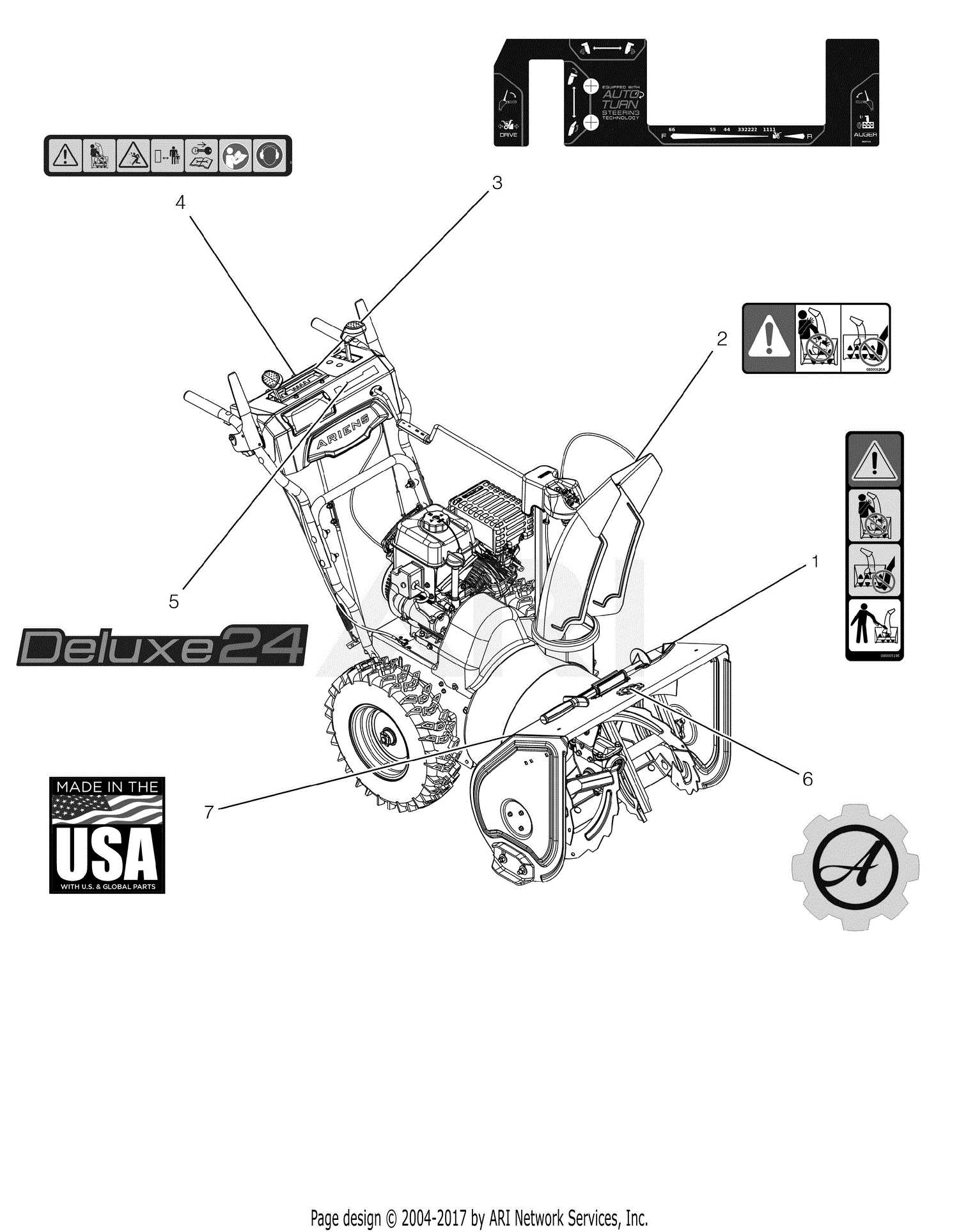 ariens deluxe 24 parts diagram