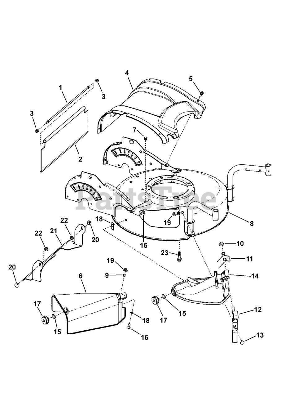 john deere mower deck parts diagram