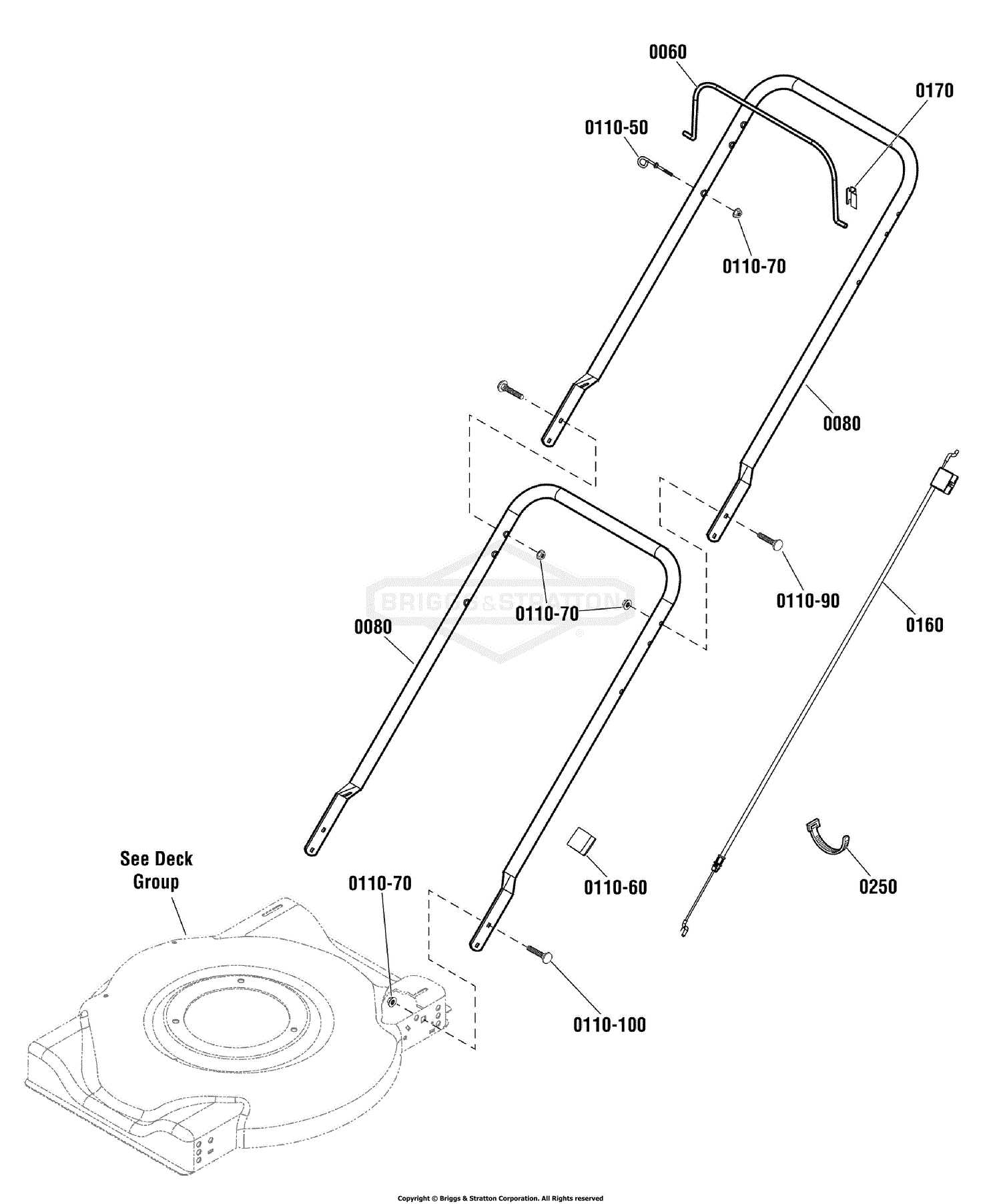 briggs and stratton push mower parts diagram