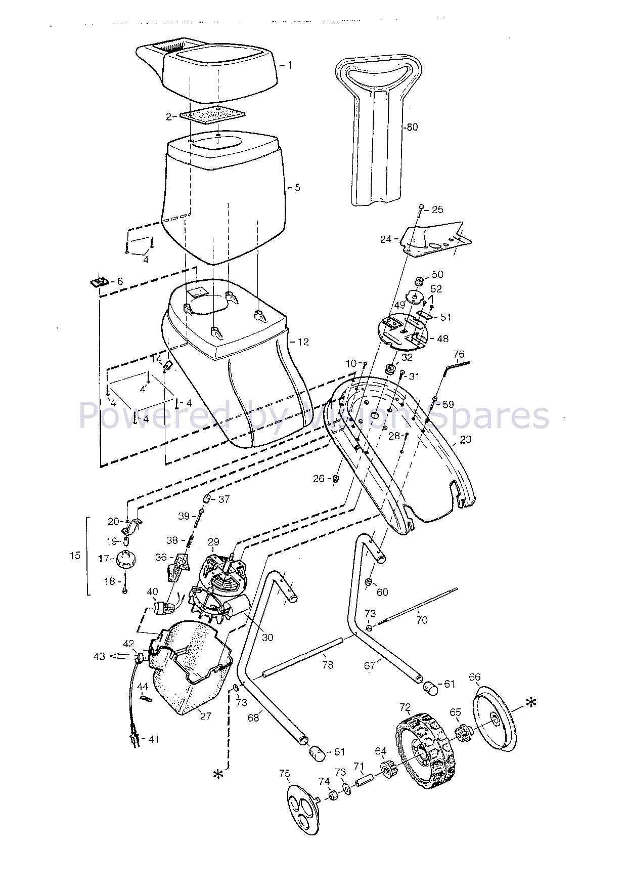 paper shredder parts diagram