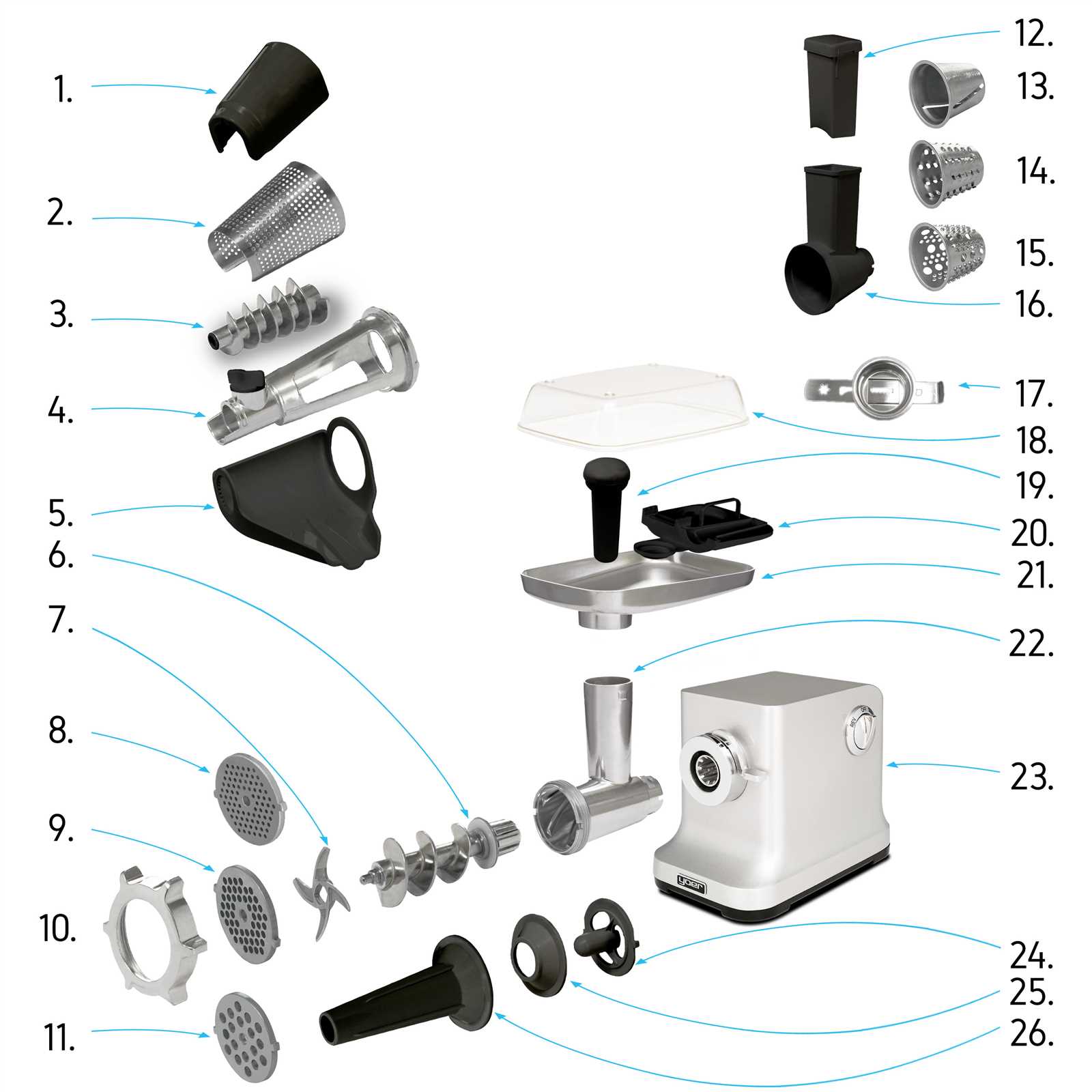 hobart meat grinder parts diagram