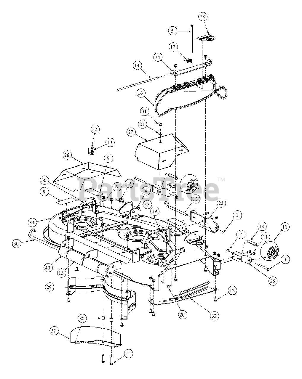 cub cadet zero turn parts diagram