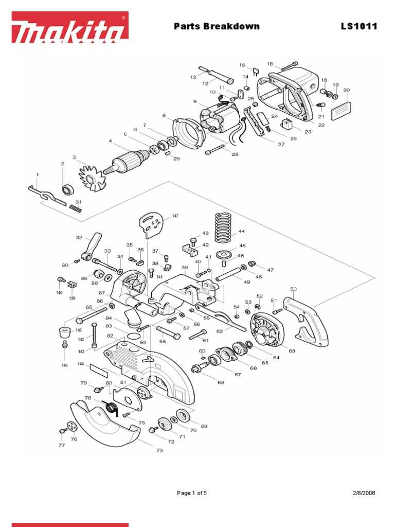 makita circular saw parts diagram