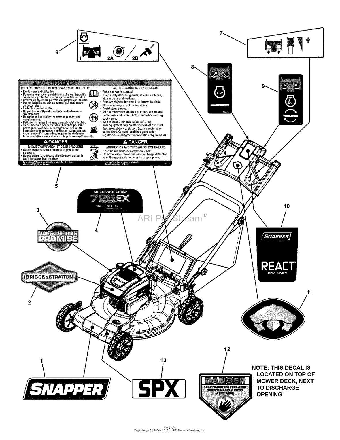 snapper self propelled lawn mower parts diagram