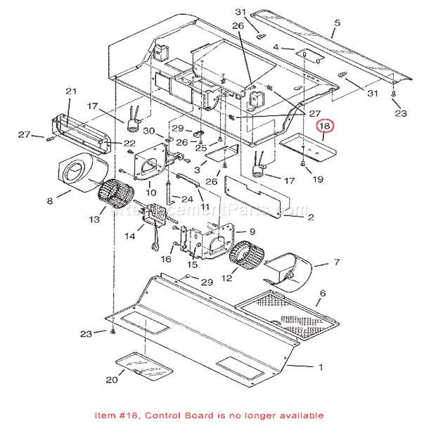 broan range hood parts diagram