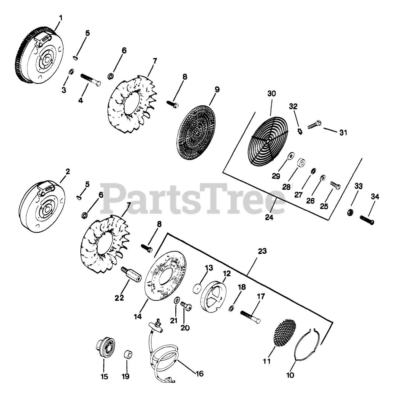 flywheel parts diagram