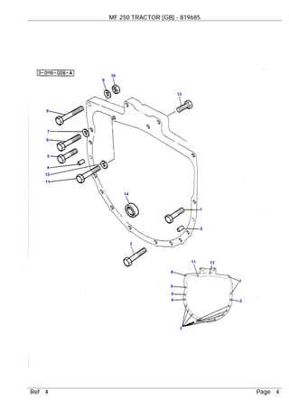 massey ferguson 250 parts diagram