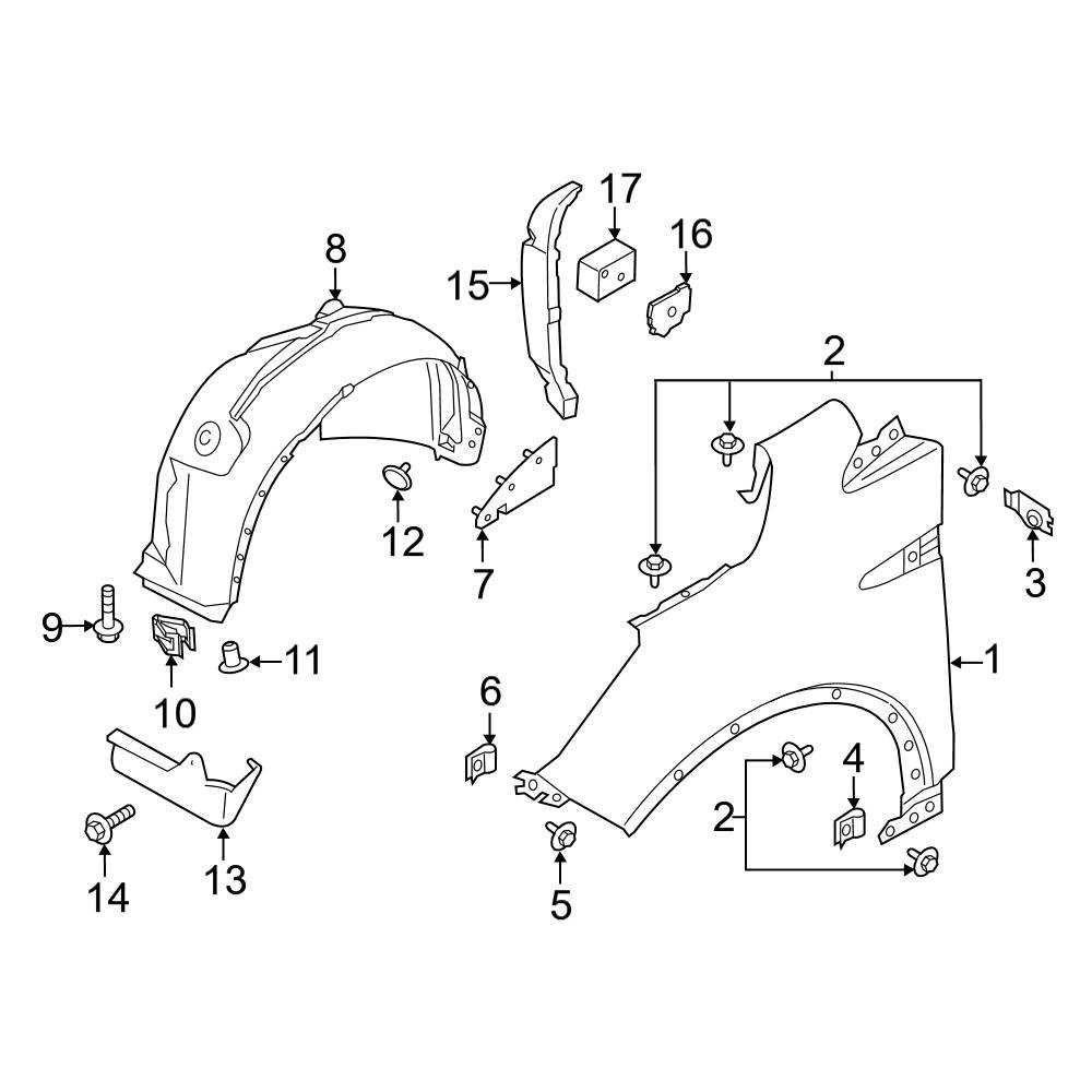 2014 ford escape body parts diagram