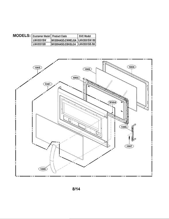 lg microwave parts diagram