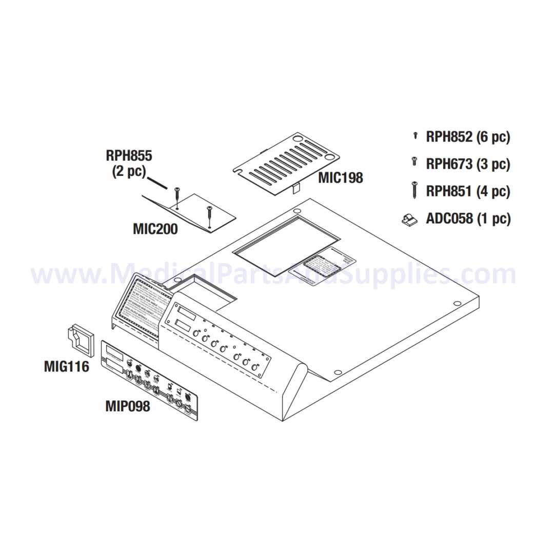 midmark m11 parts diagram