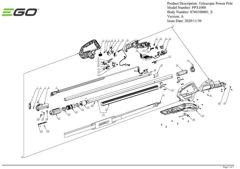 kobalt 40v pole saw parts diagram