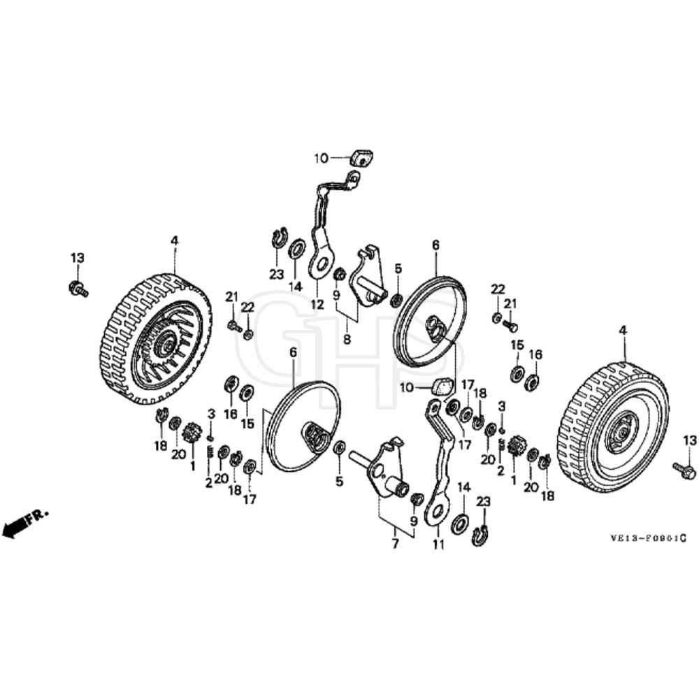 honda self propelled mower parts diagram