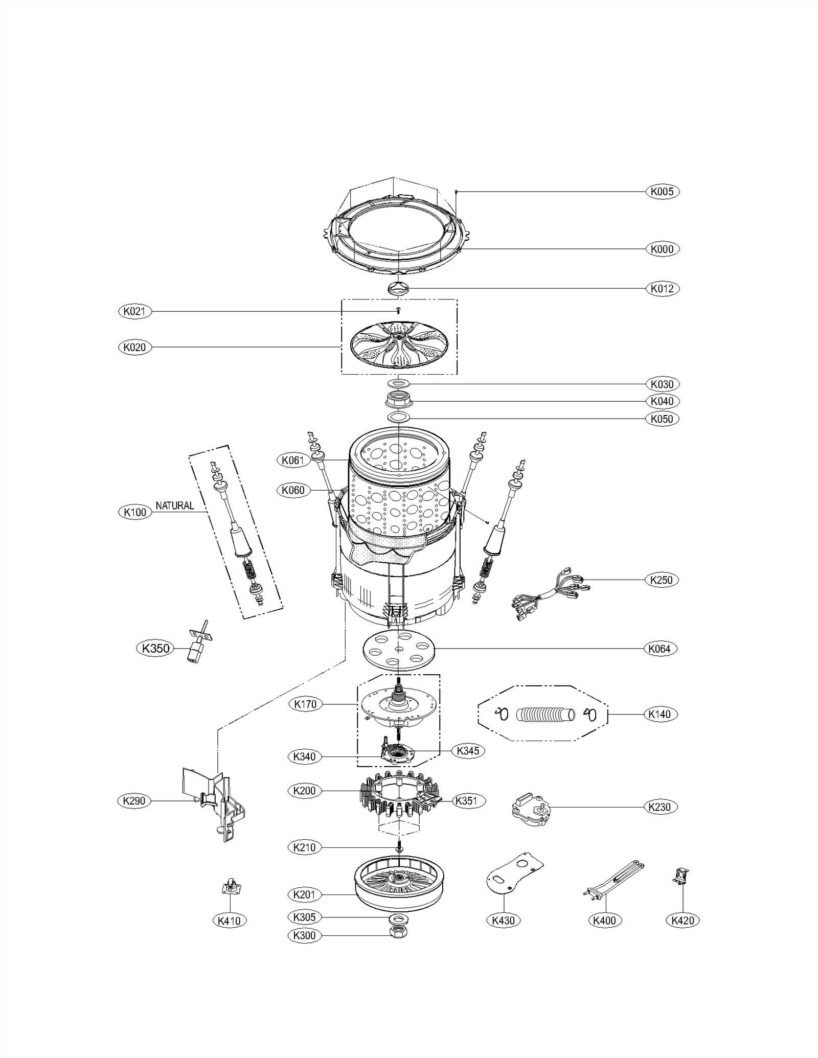 kenmore 796 washer parts diagram