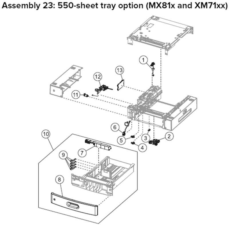 lexmark printer parts diagram