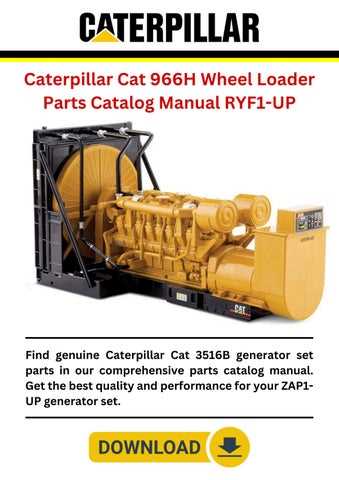 cat generator parts diagram