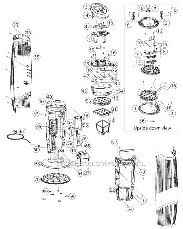 oreck xl vacuum parts diagram