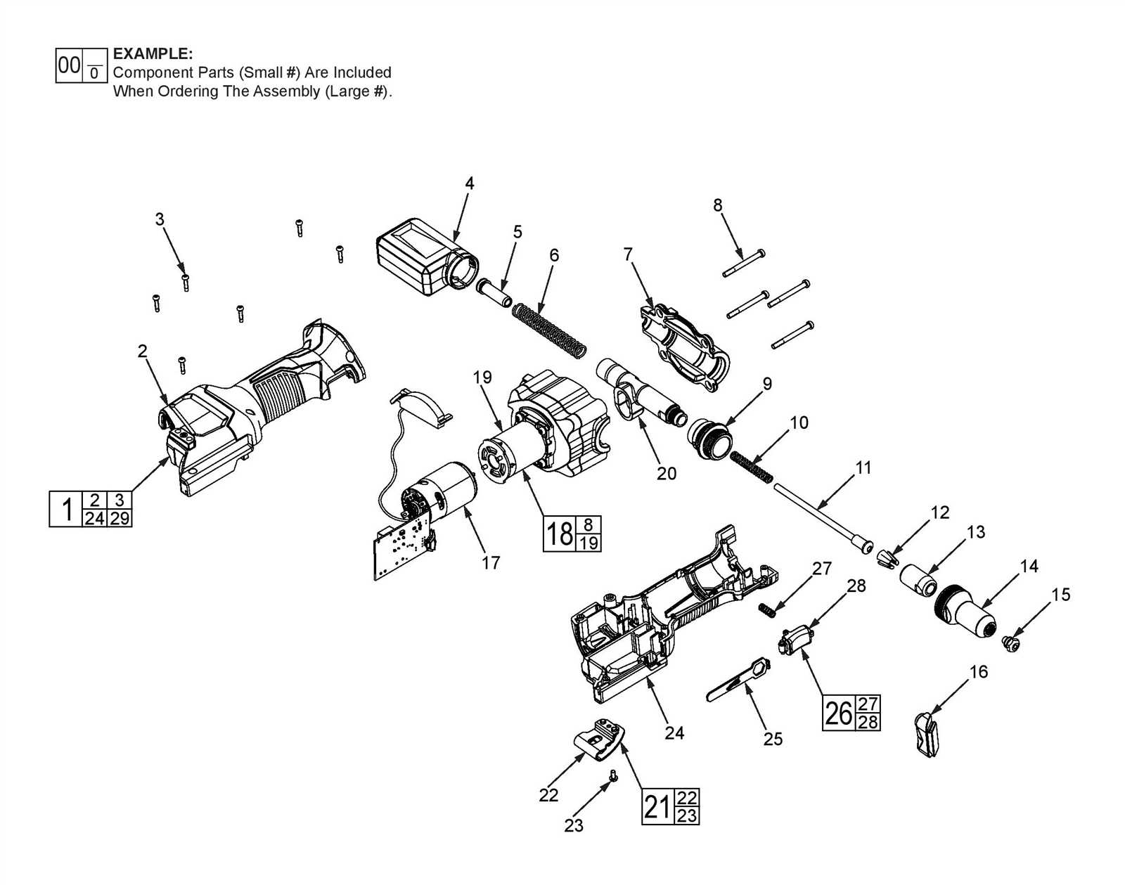 milwaukee tools parts diagram