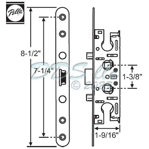 mortise lock parts diagram