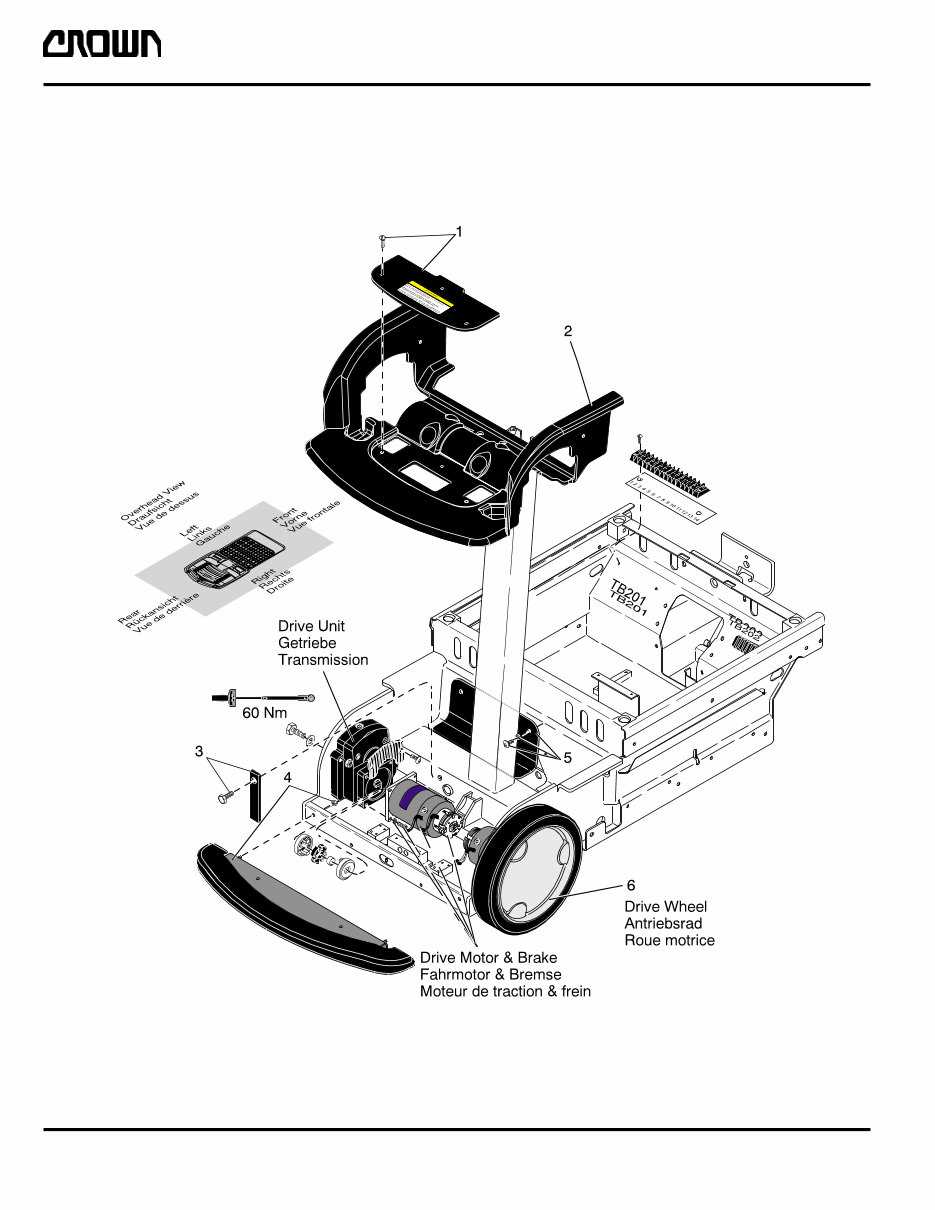 crown forklift parts diagram