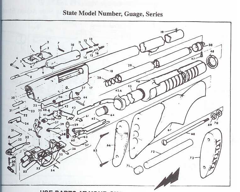 over under shotgun parts diagram