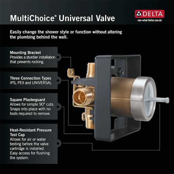 delta shower valve parts diagram