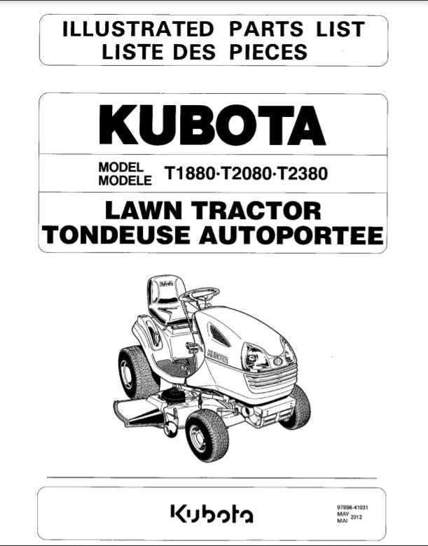 kubota x1100c parts diagram