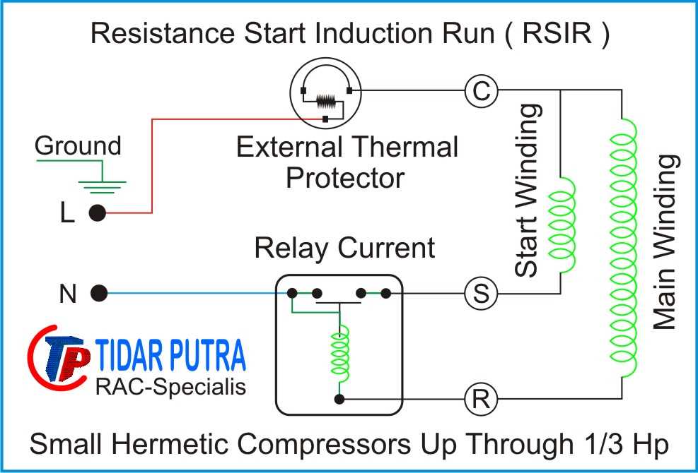 part winding start compressor wiring diagram