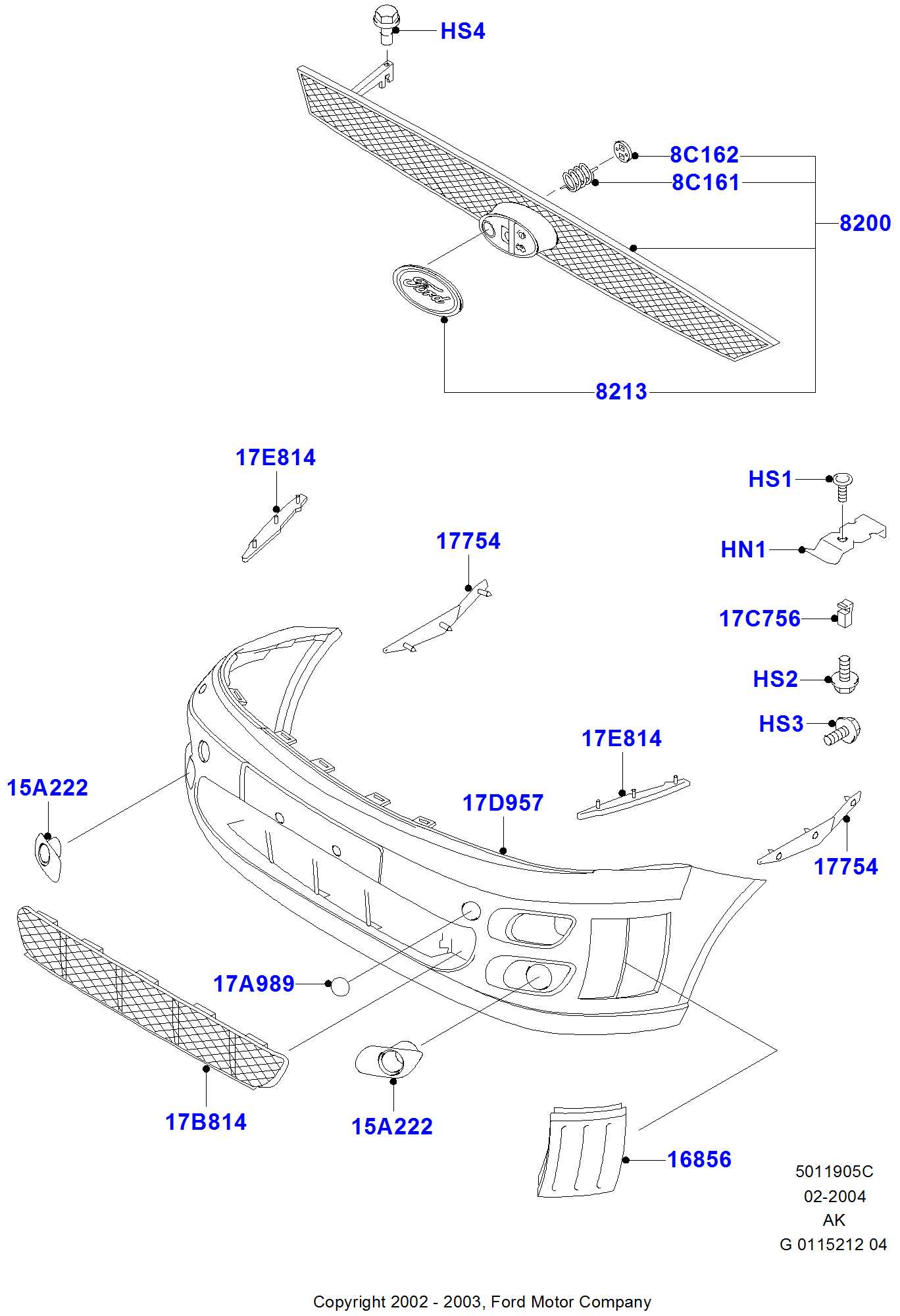 parts catalogue ford focus body parts diagram