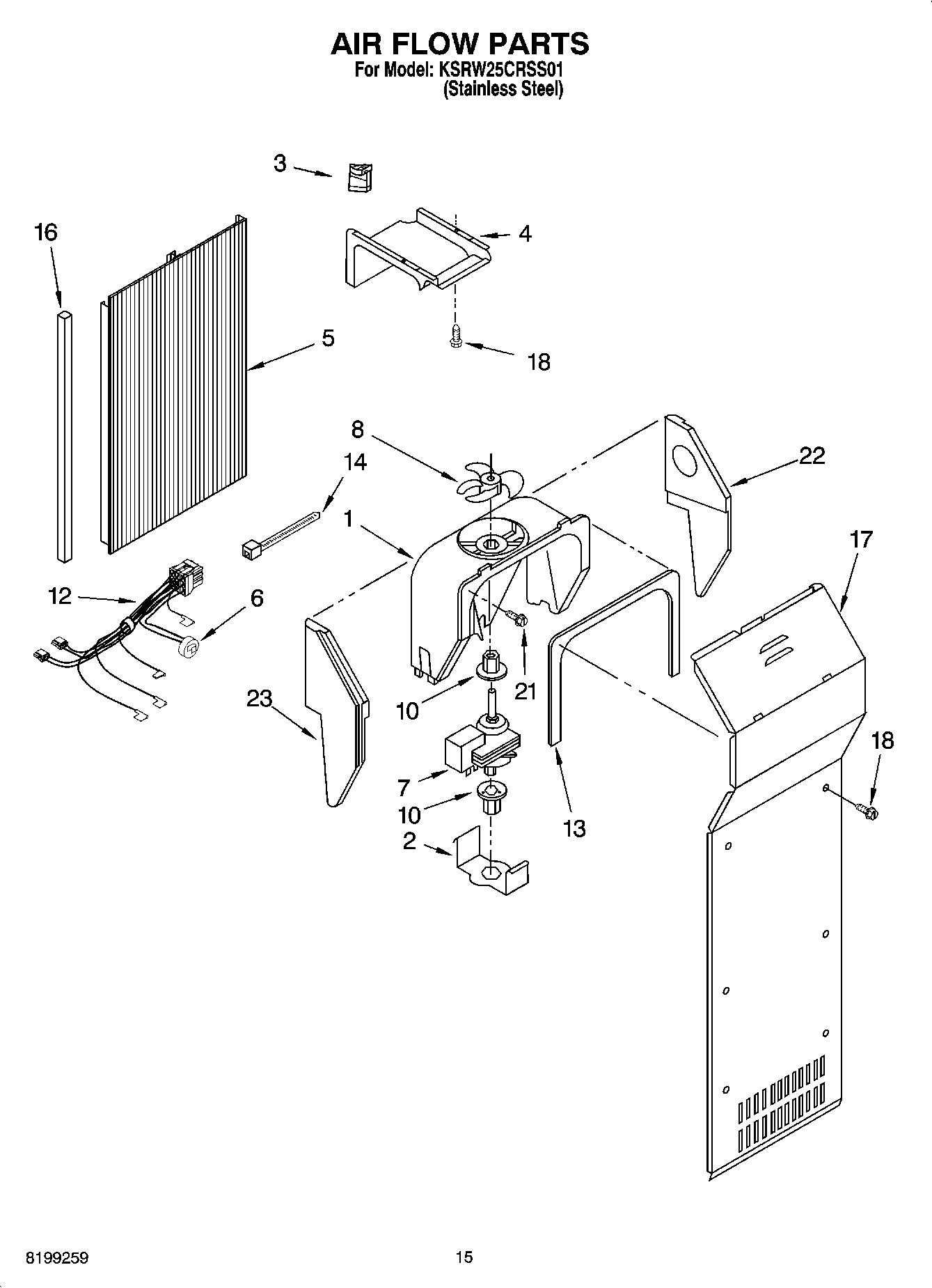 parts diagram for kitchenaid refrigerator