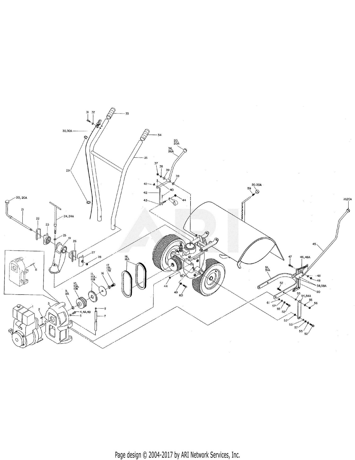 parts diagram for troy bilt horse tiller