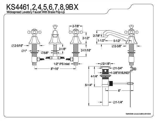 parts of a bathroom sink faucet diagram
