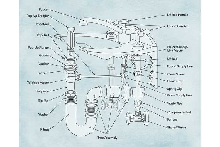 parts of a bathtub diagram