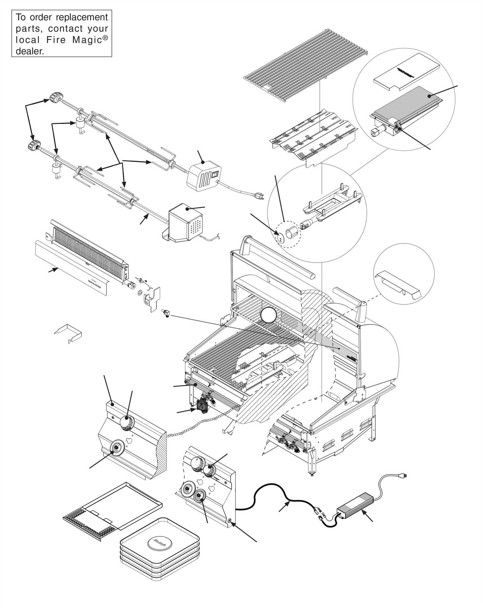 parts of a grill diagram