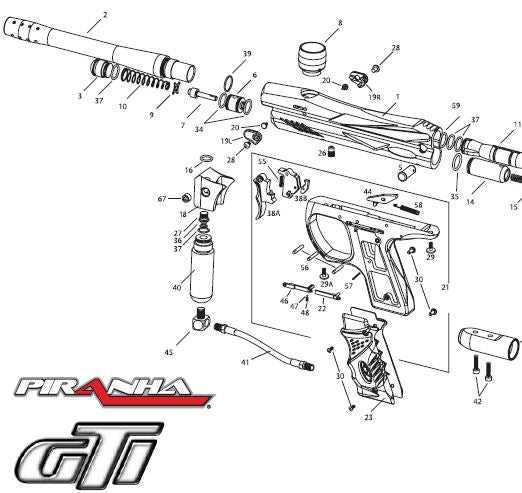 parts of a paintball gun diagram