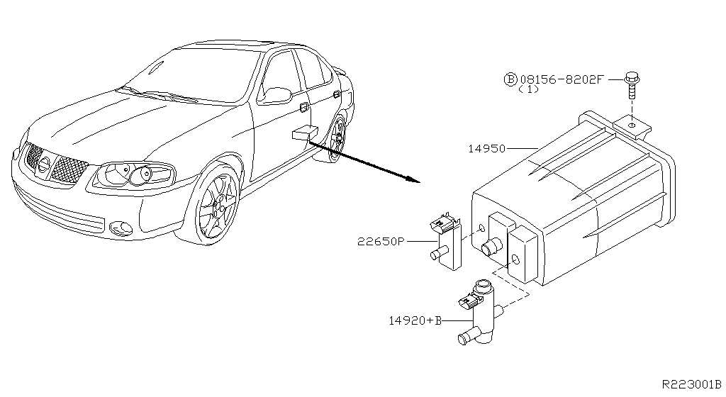 nissan sentra engine parts diagram