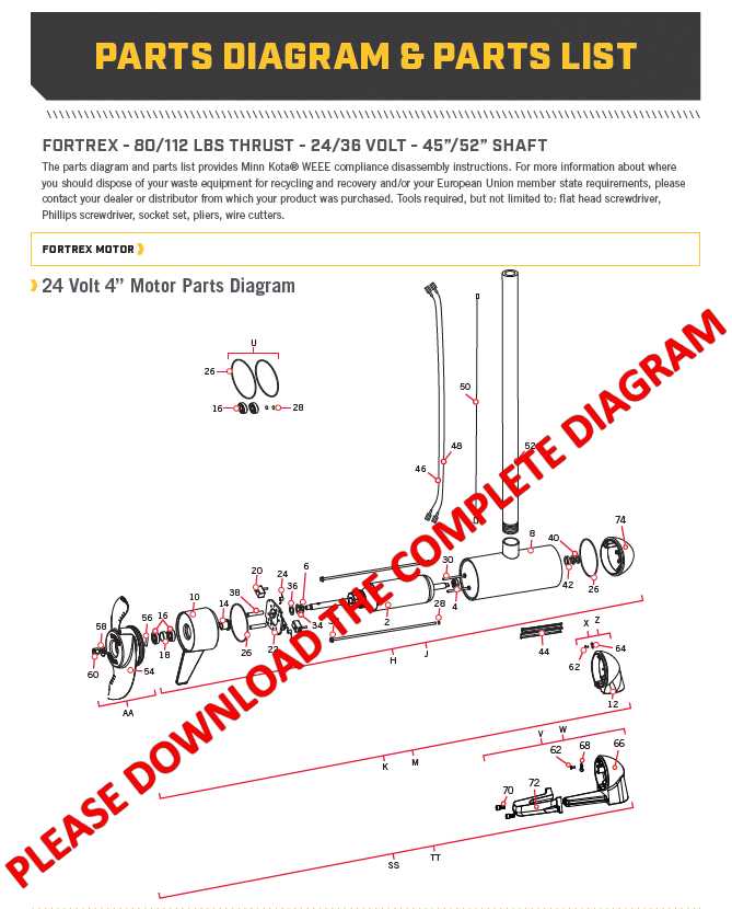 minn kota ultrex 112 parts diagram