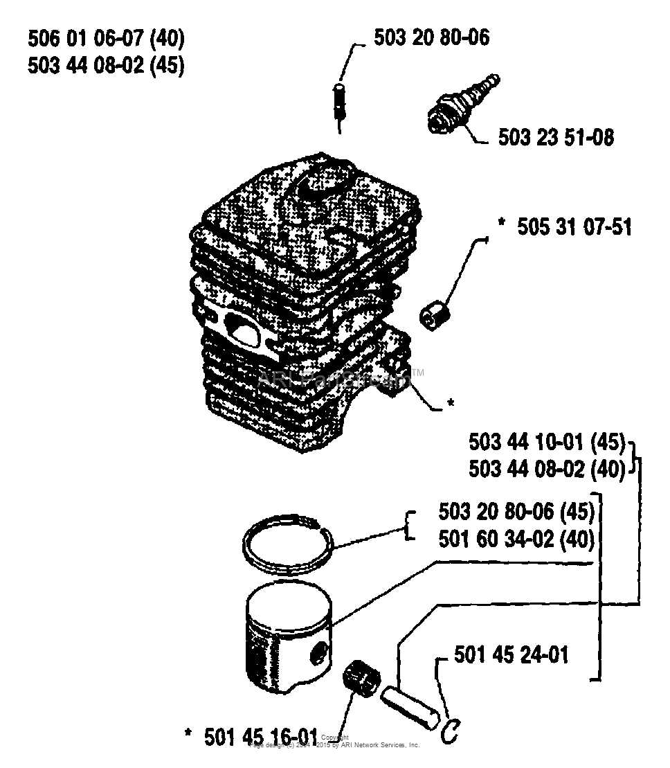 husqvarna 45 parts diagram