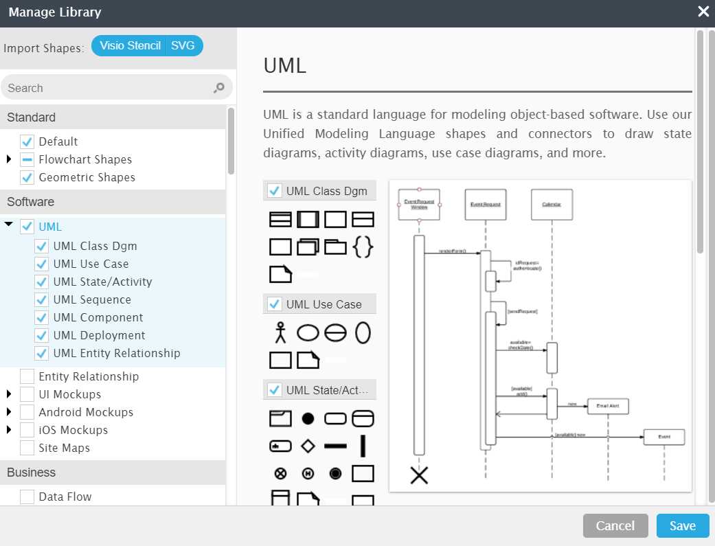 class diagram parts