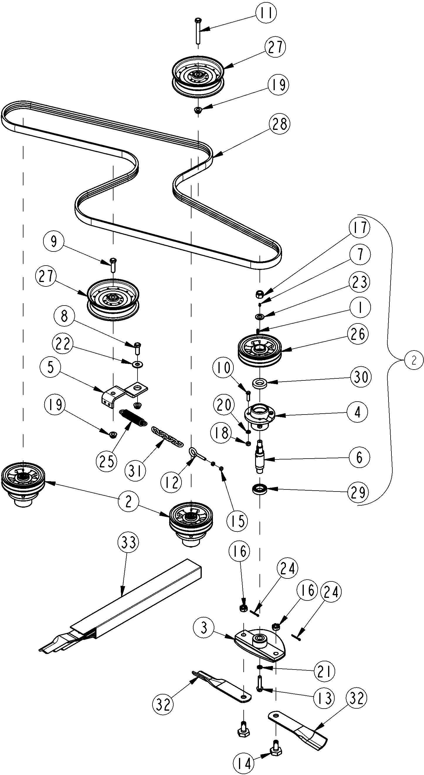 land pride finish mower parts diagram