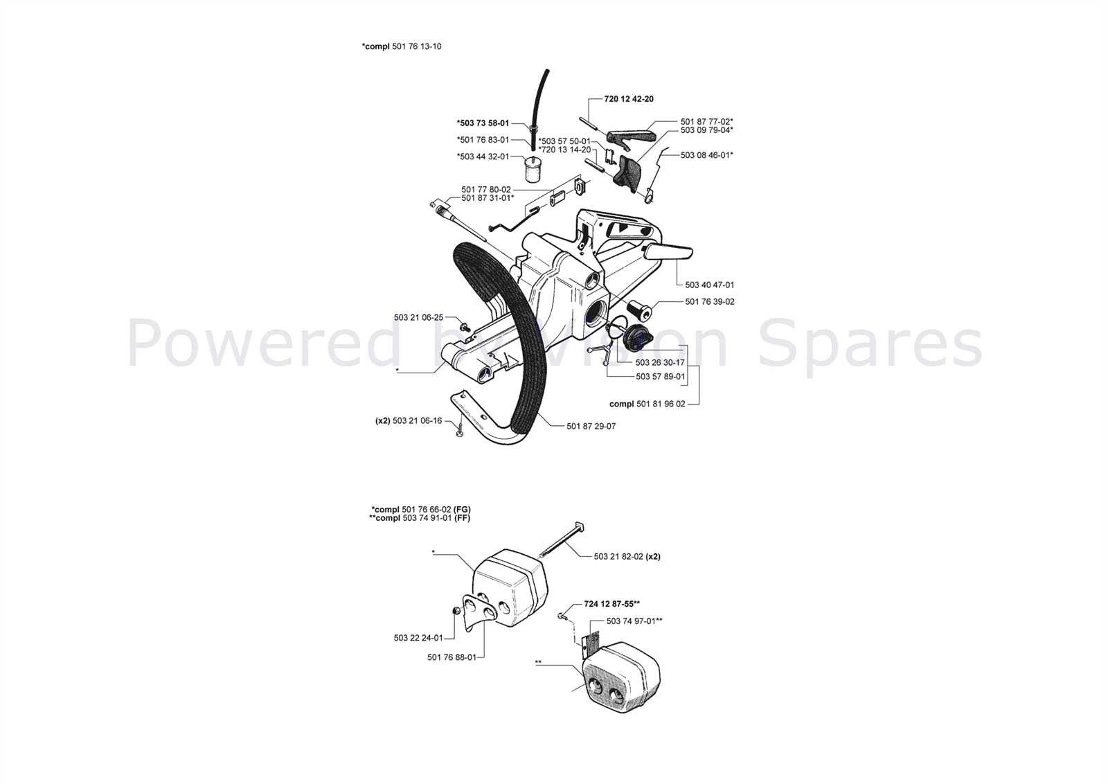 husqvarna 51 chainsaw parts diagram